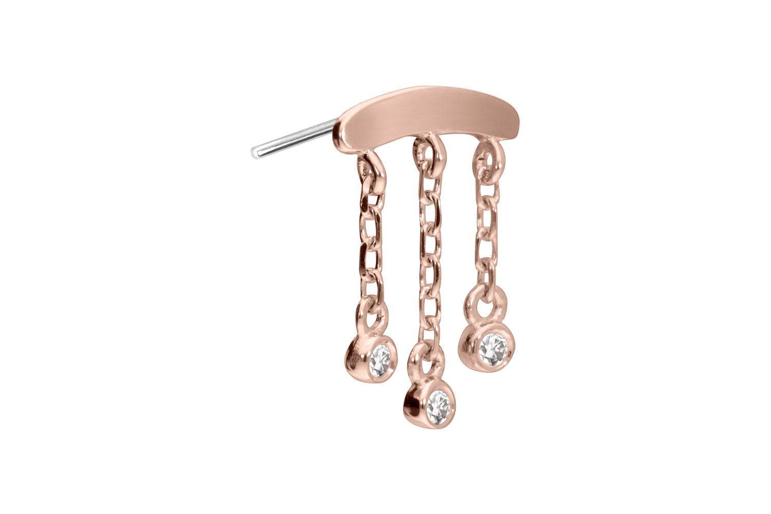 14 carat gold attachment with titanium push pin WIND CHIME