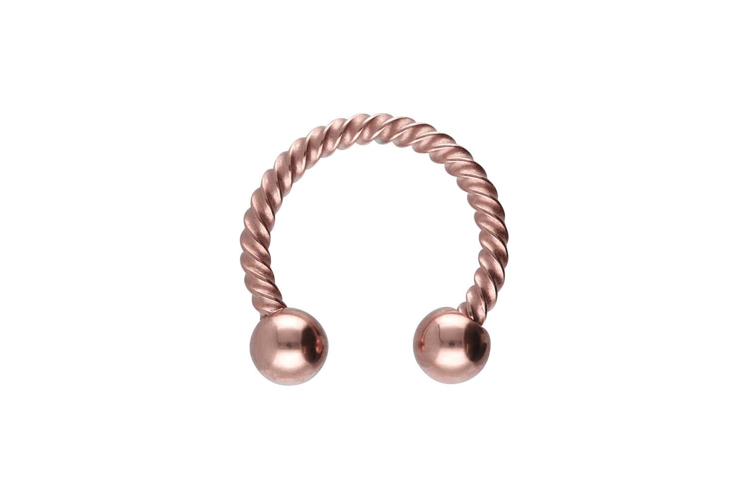 Surgical steel circular barbell TWISTED