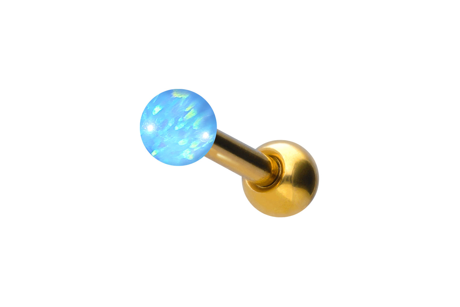 Chirurgenstahl Ohrpiercing SYNTHETISCHER OPAL