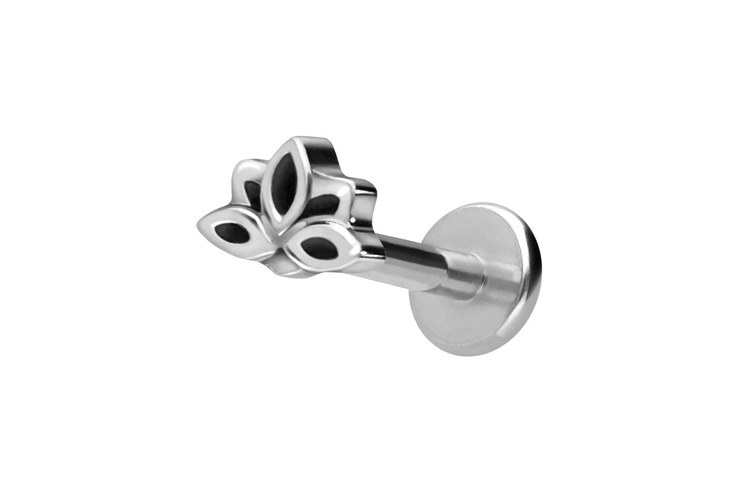 Titan Labret mit Innengewinde LOTUSBLÜTE