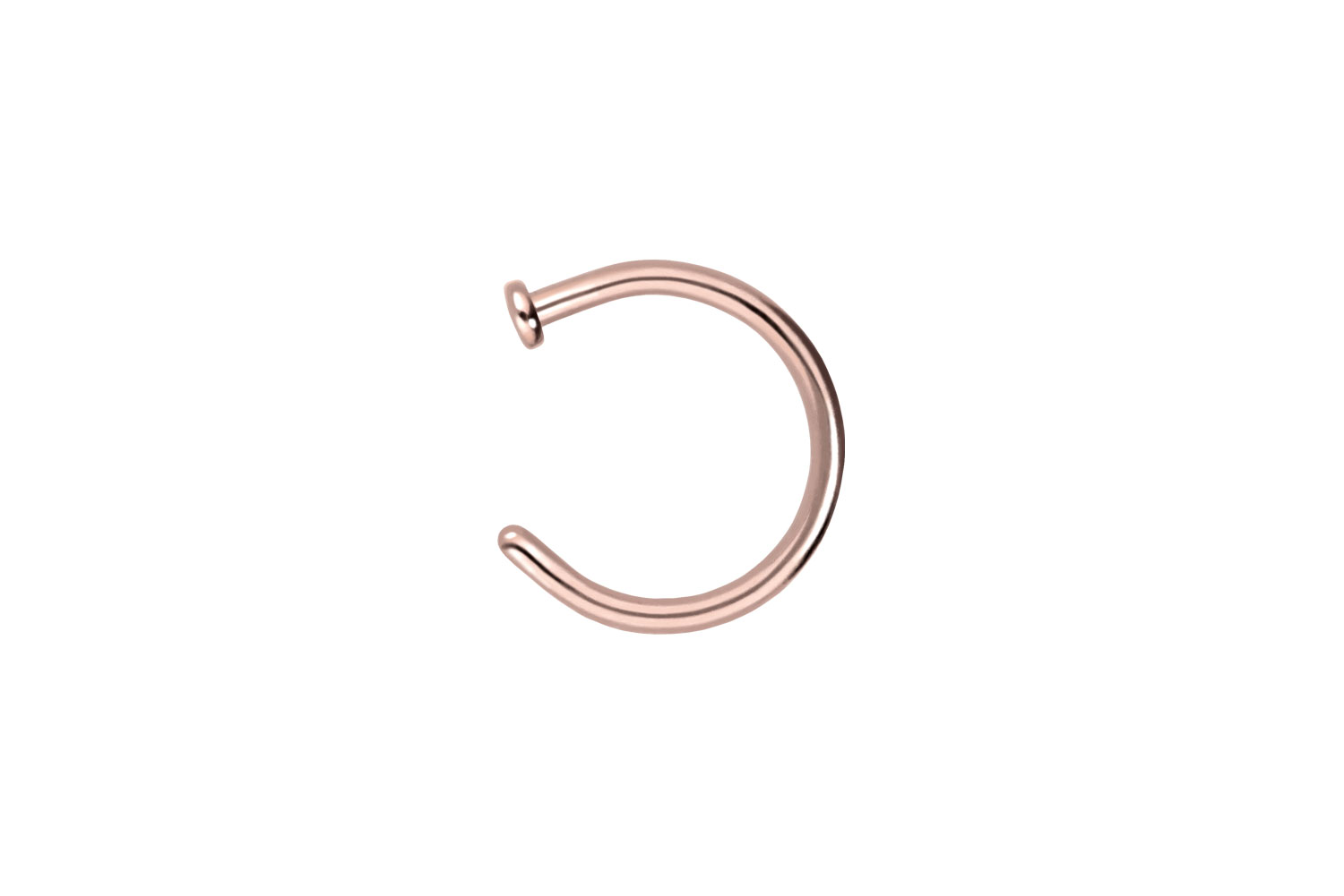 Surgical steel nose ring open PLATE
