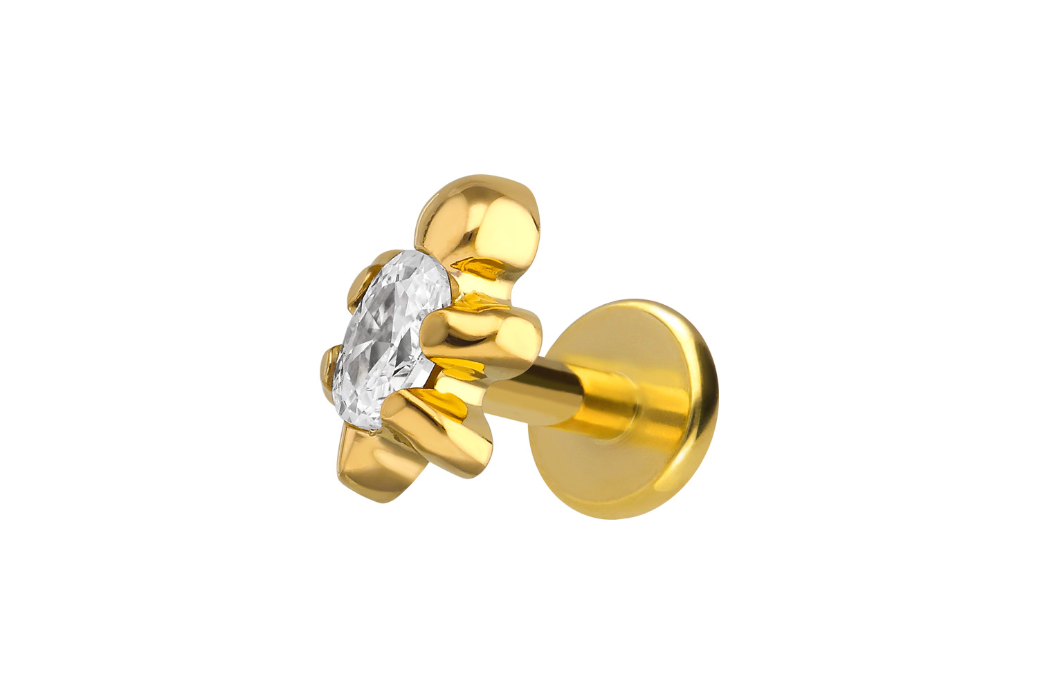 Titanium labret with internal thread TURTLE