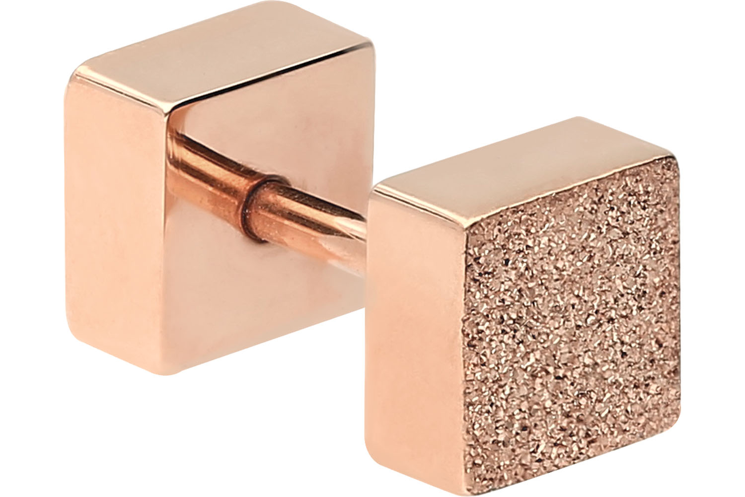 Surgical steel fake plug SQUARE DIAMOND LOOK ++SALE++