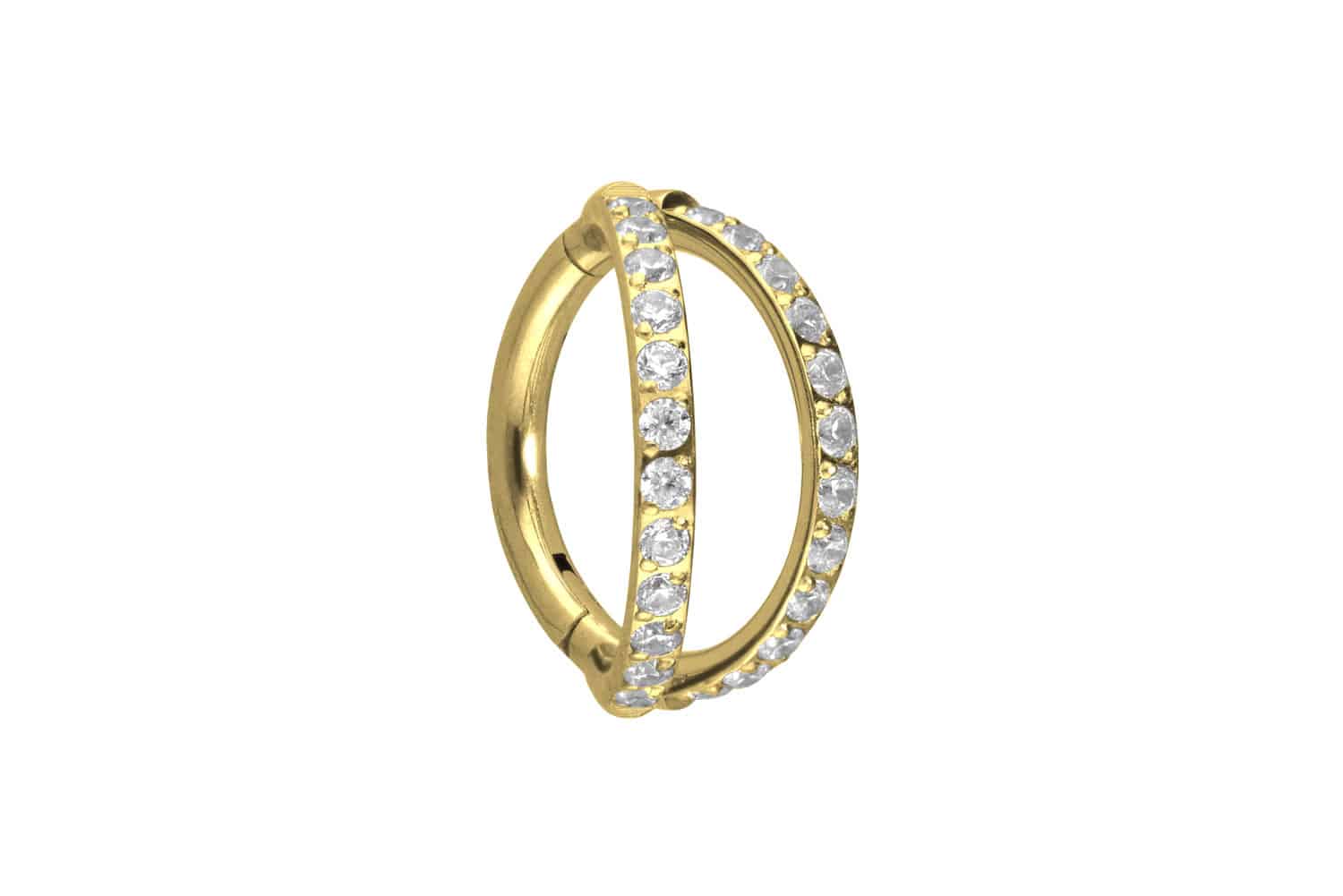 Titan Segmentring Clicker 2 RINGE + EINGEFASSTE KRISTALLE