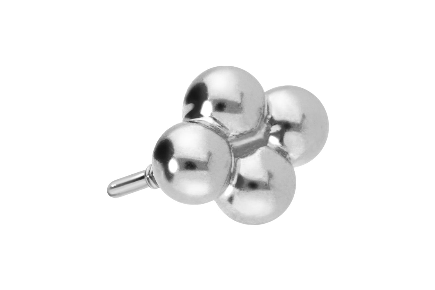 14 carat gold screw-in attachment with external thread 4 BALLS