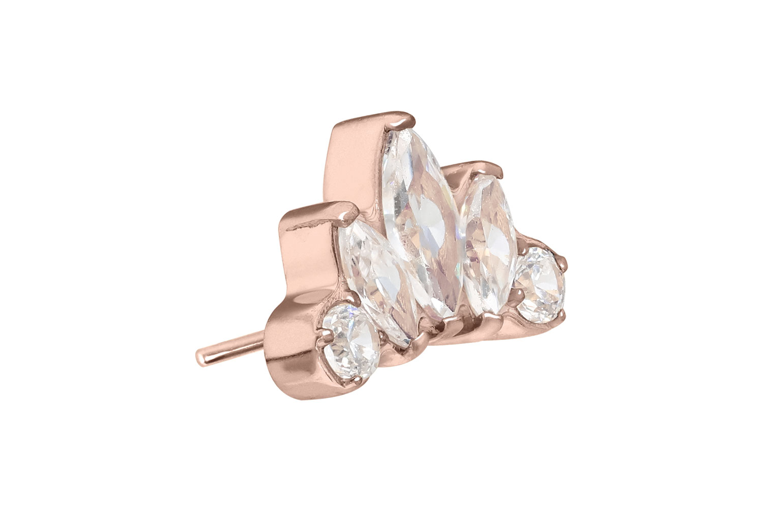 Titanium attachment with push pin LOTUS FLOWER