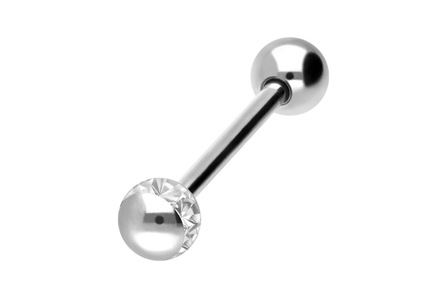 Titanium barbell EPOXY RING + TITANIUM BALL