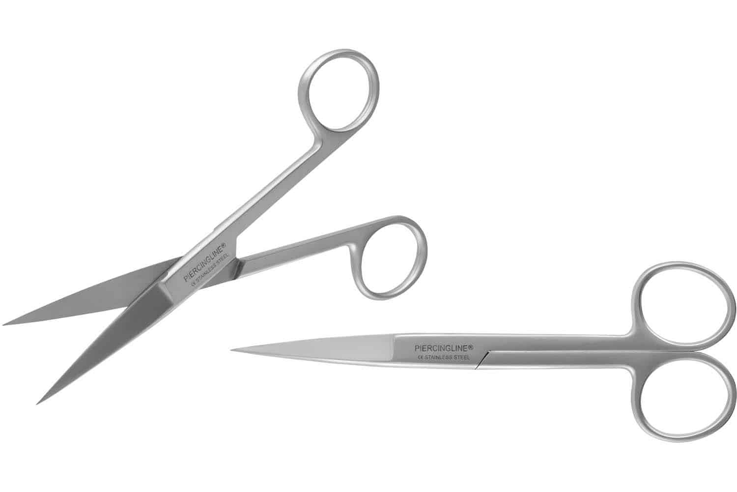 Stainless steel scissors with two pointed sides