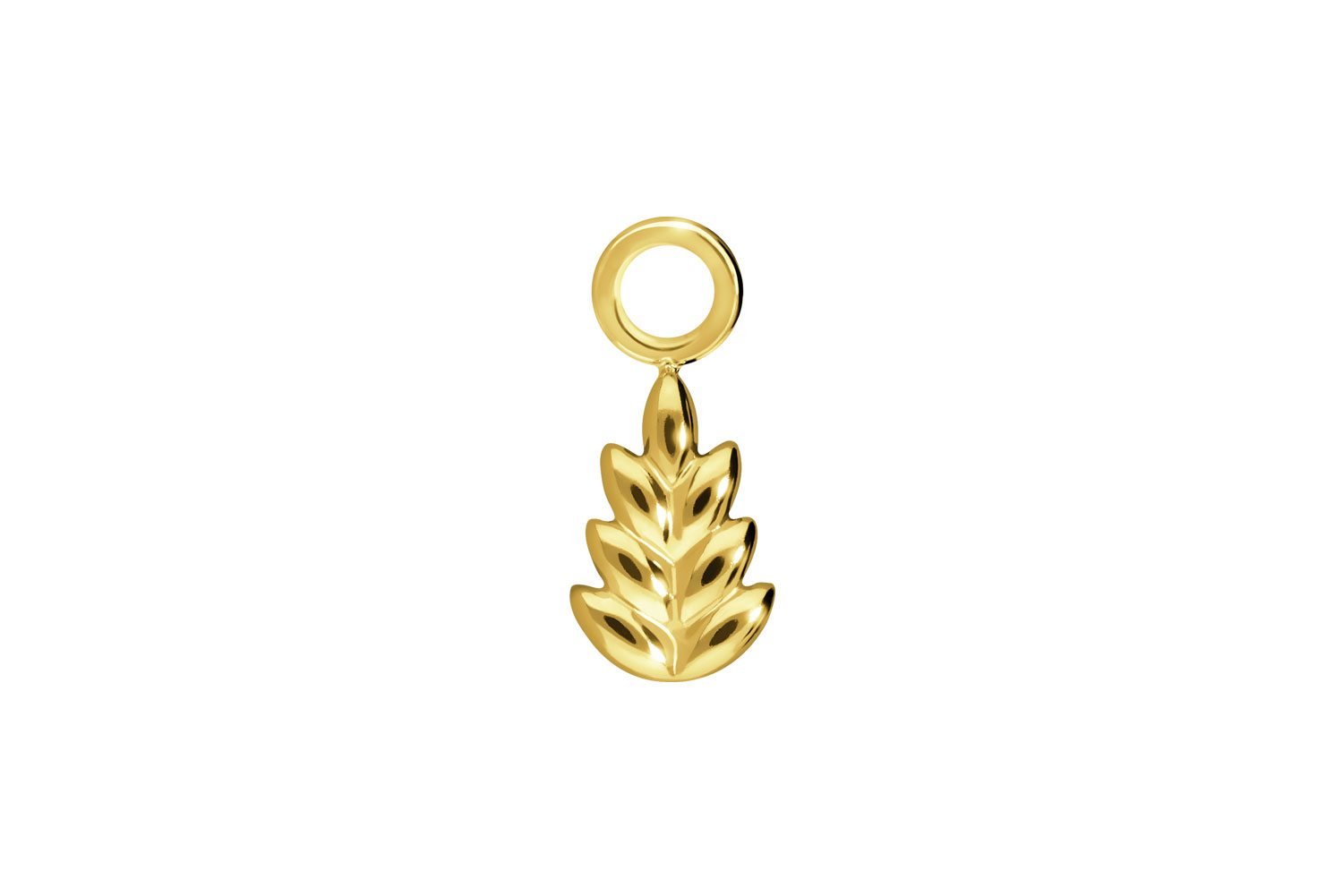 Surgical steel pendant for clickers LEAF