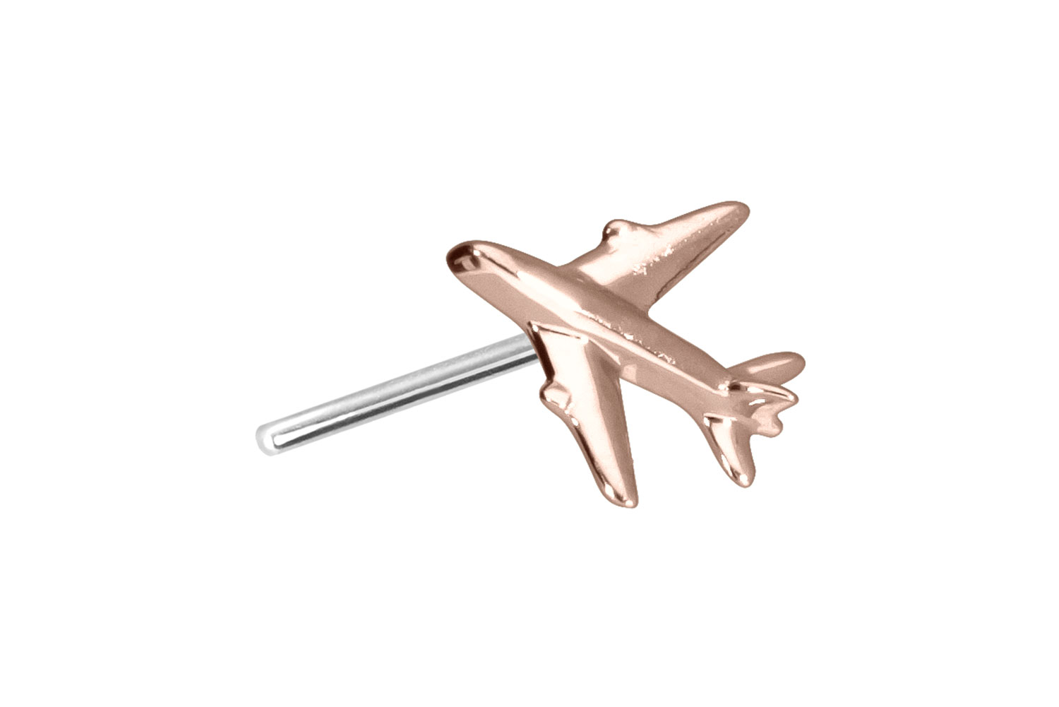 14 carat gold attachment with titanium push pin PLANE