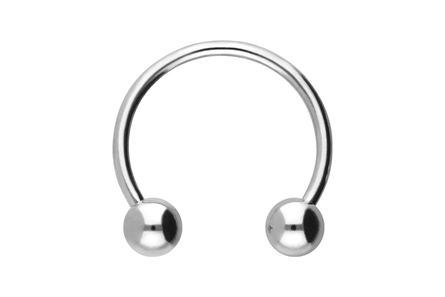 Titanium circular barbell with internal thread