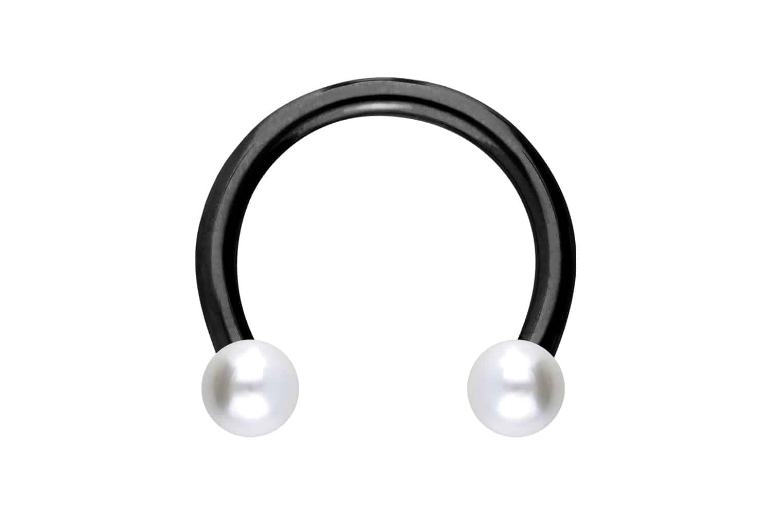 Surgical steel circular barbell SYNTHETIC PEARLS