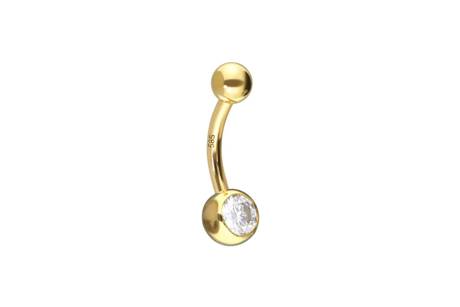 14/18 Karat Gold Mini Bananabell MOISSANIT