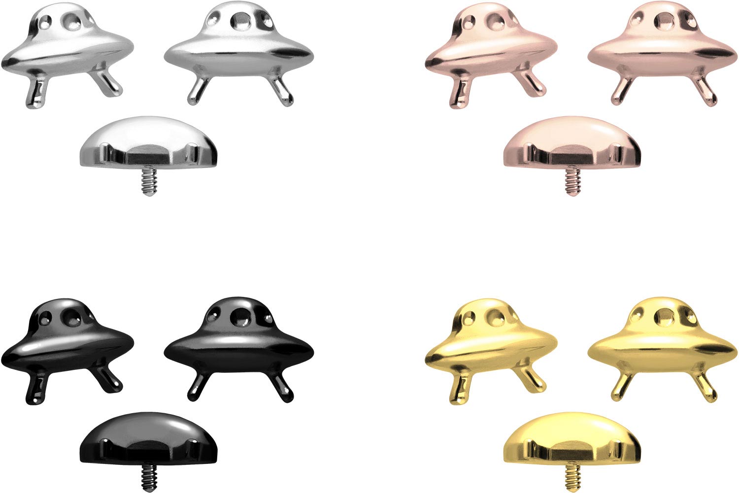 Titanium screw-in attachment with external thread UFO