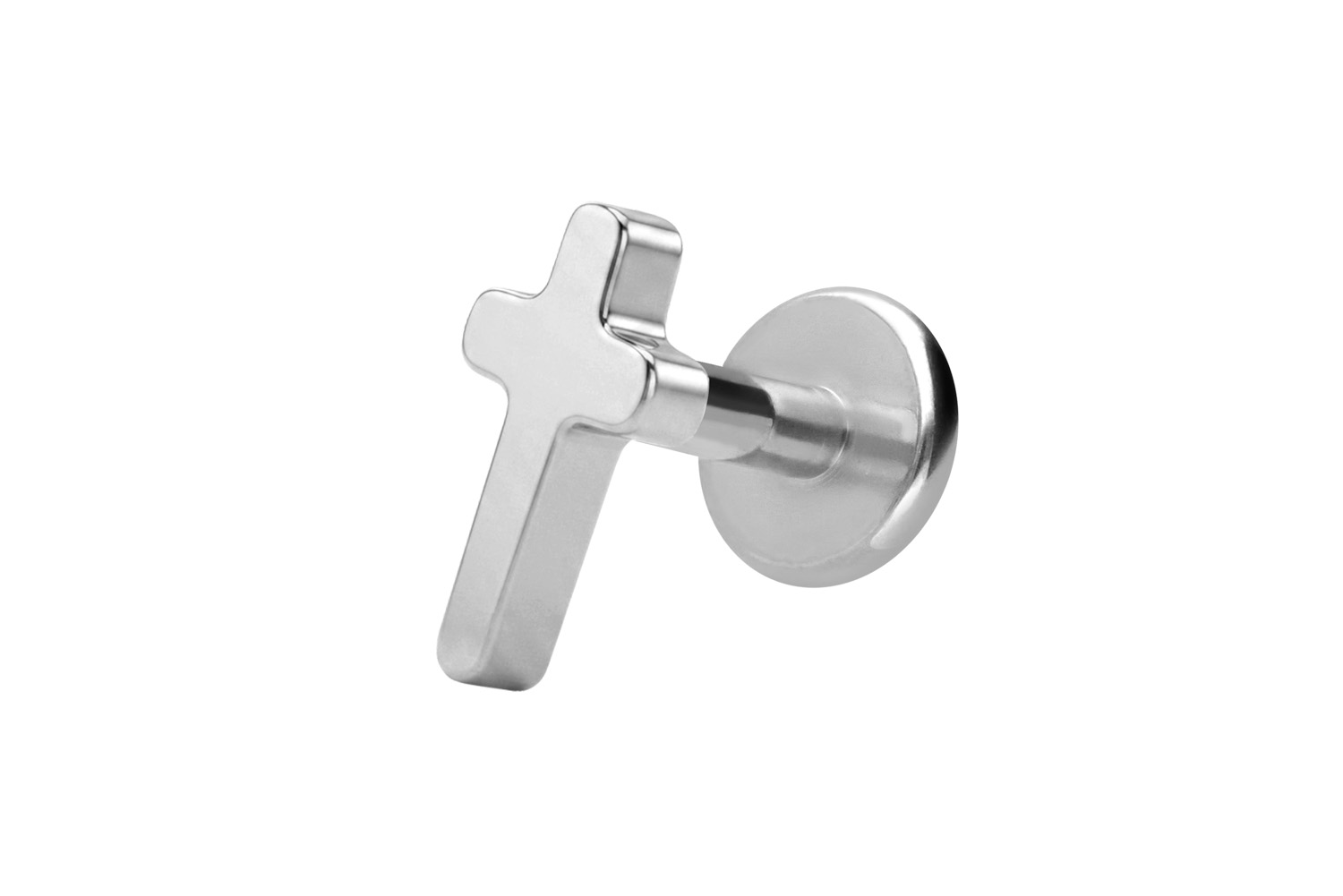 Titan Labret mit Innengewinde KREUZ