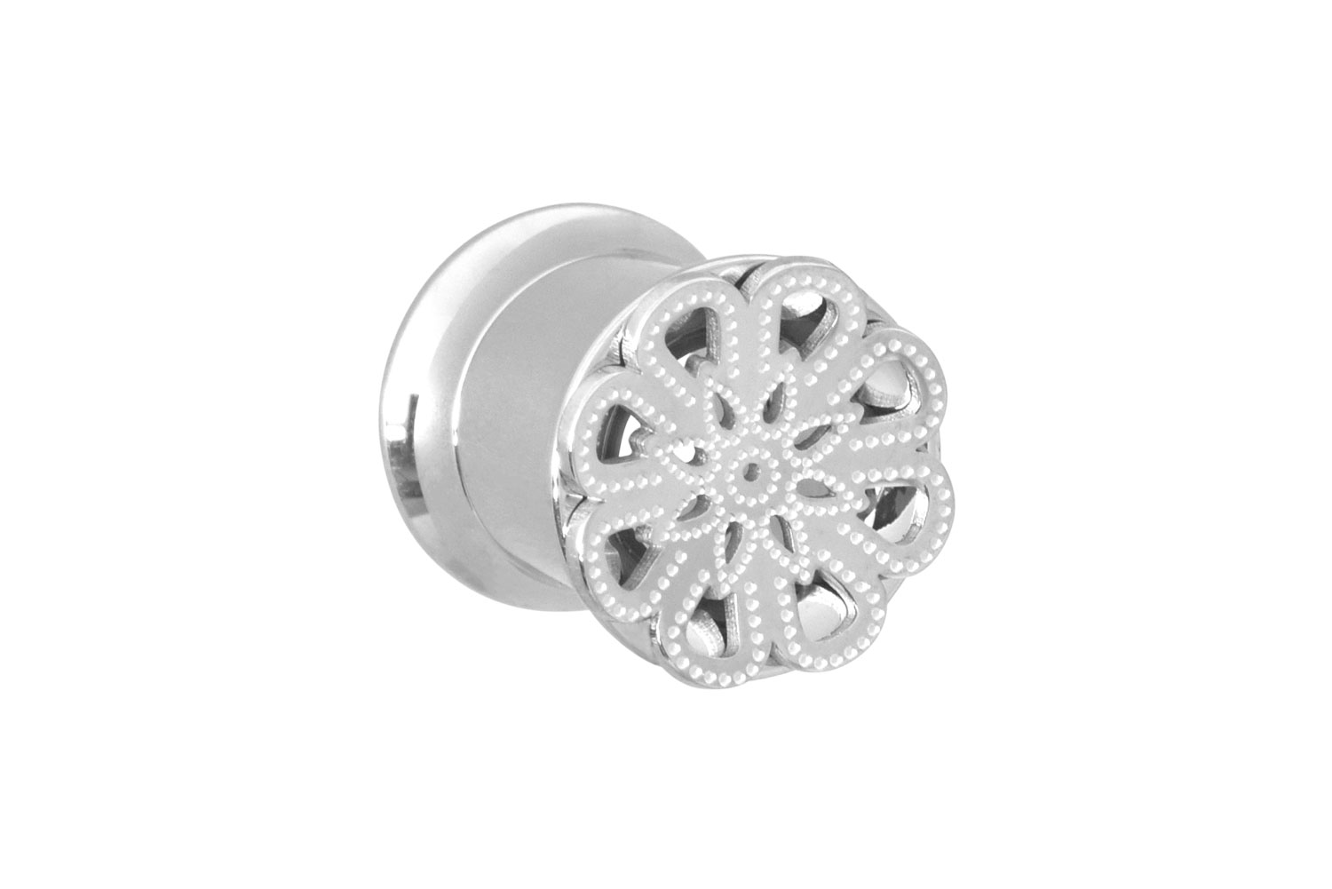 Surgical steel double flared tunnel MANDALA ++SALE++