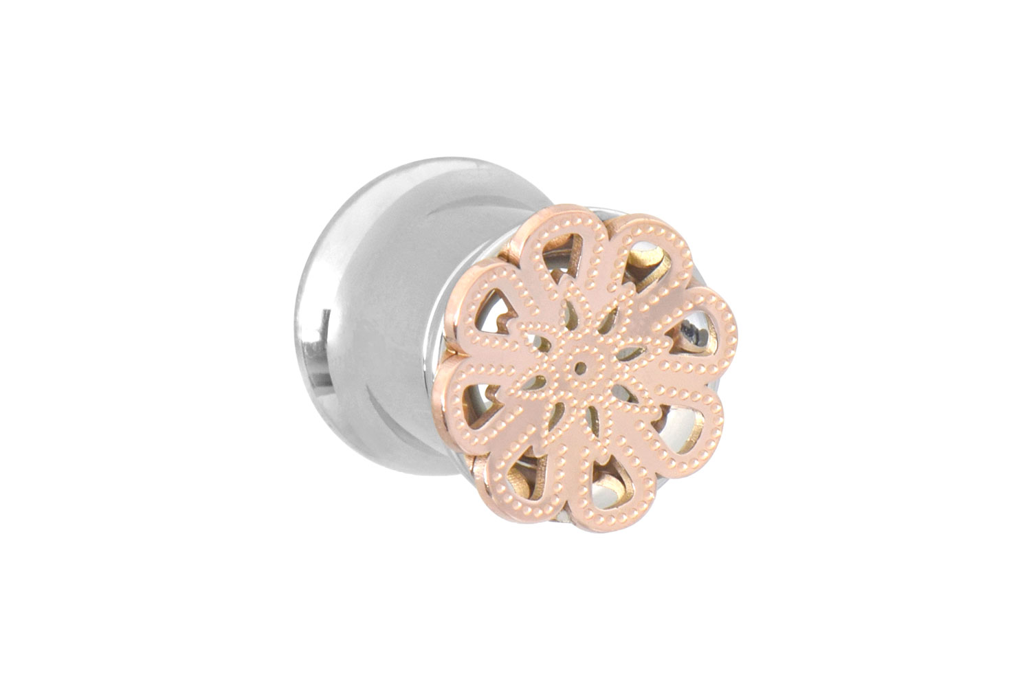 Surgical steel double flared tunnel MANDALA ++SALE++