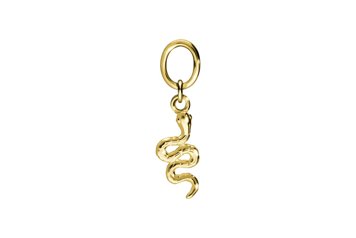 18 carat gold pendant for clickers SNAKE