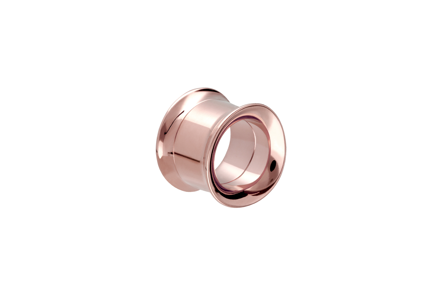 Surgical steel double flared tunnel