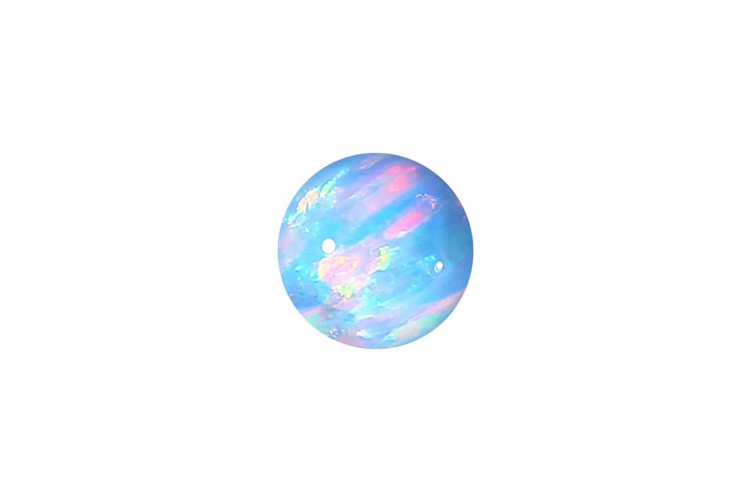 Synthetic opal clip-in ball