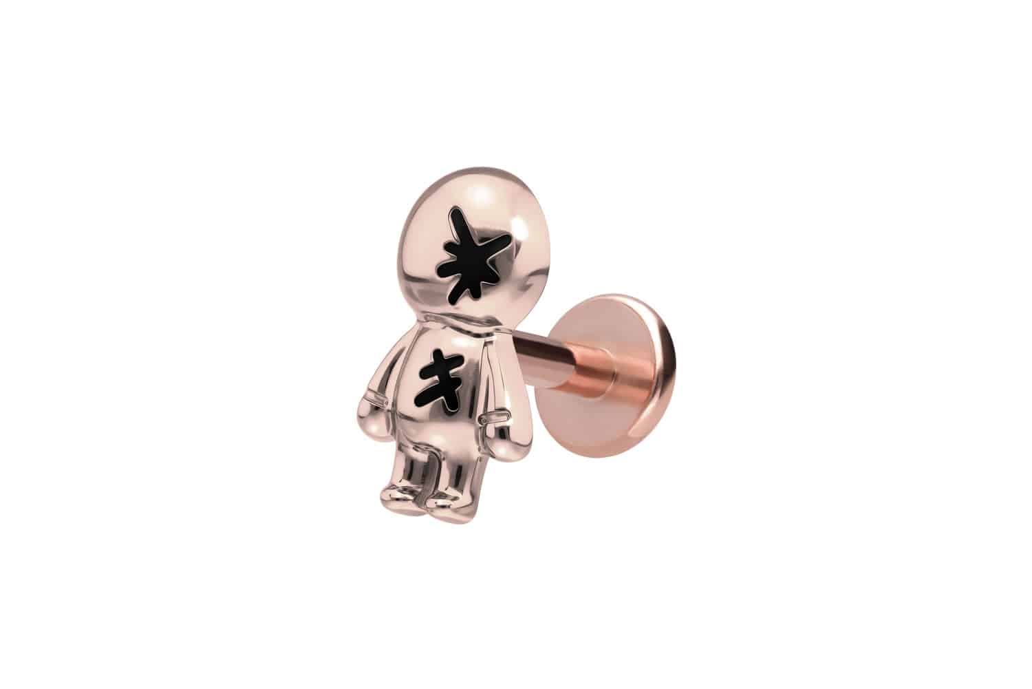 Titanium labret with internal thread DOLL