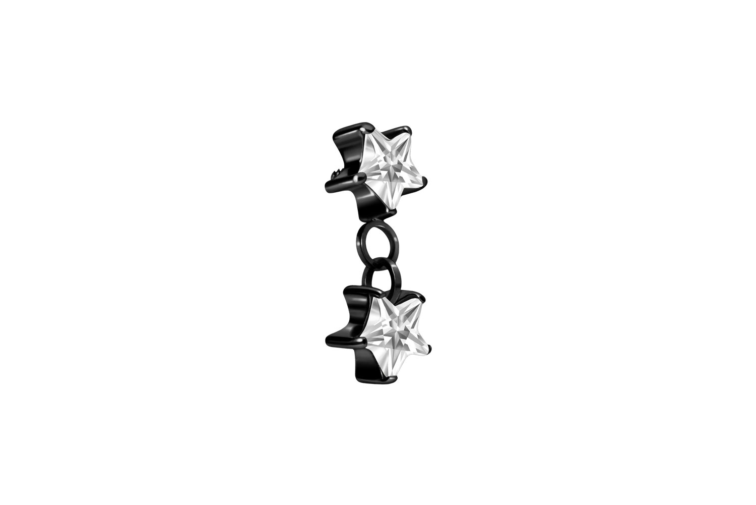Titanium screw-in attachment with external thread 2 SETTED CRYSTAL STARS ++SALE++