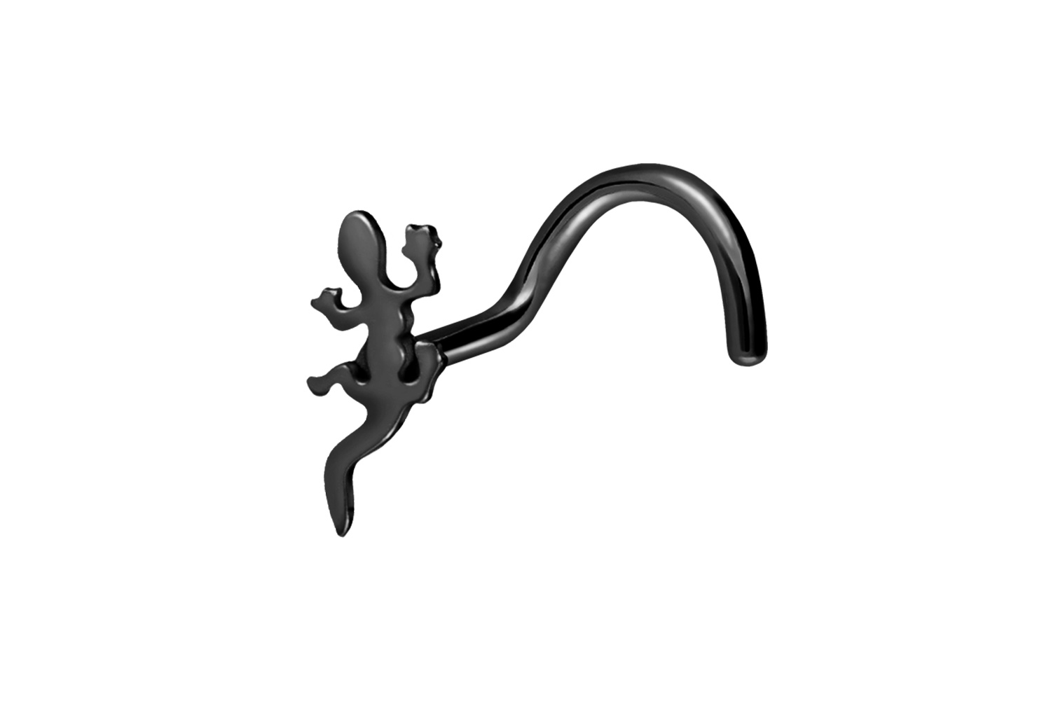 Surgical steel nose stud spiral GECKO
