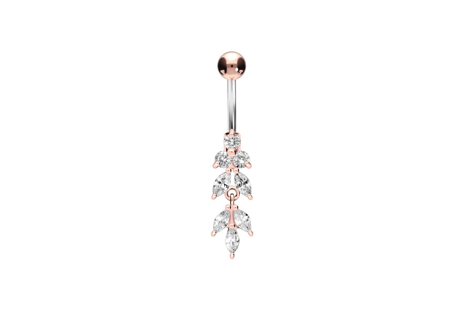 Titanium bananabell with 925 silver design LEAVES