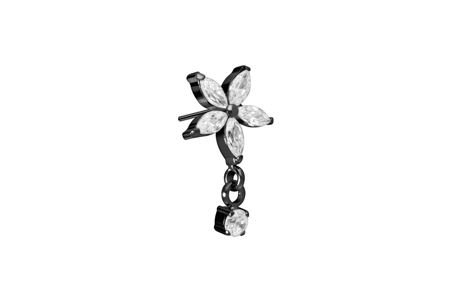 Titan Aufsatz mit Push Pin KRISTALLBLUME + KRISTALL