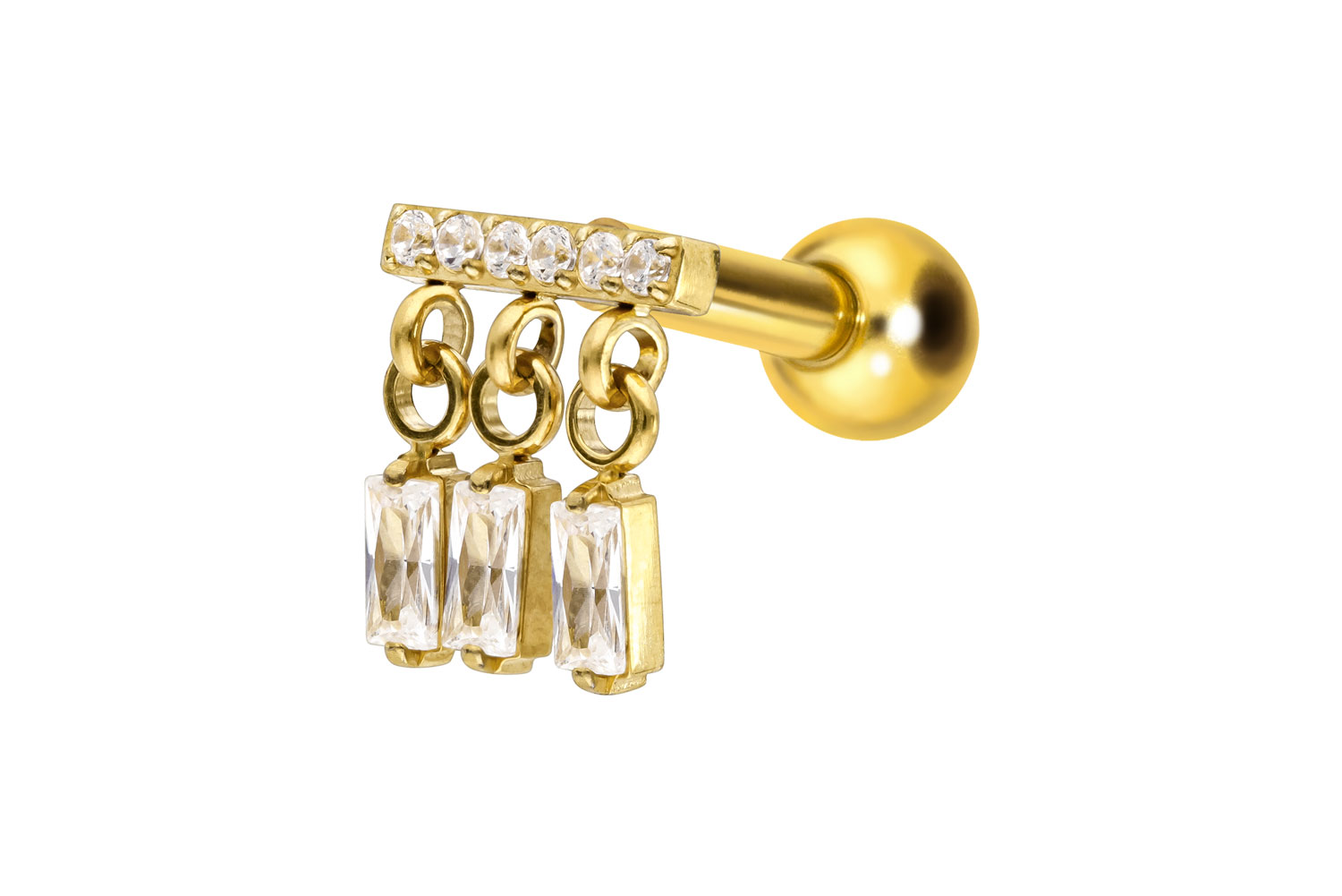 Titan Ohrpiercing mit Innengewinde WINDSPIEL