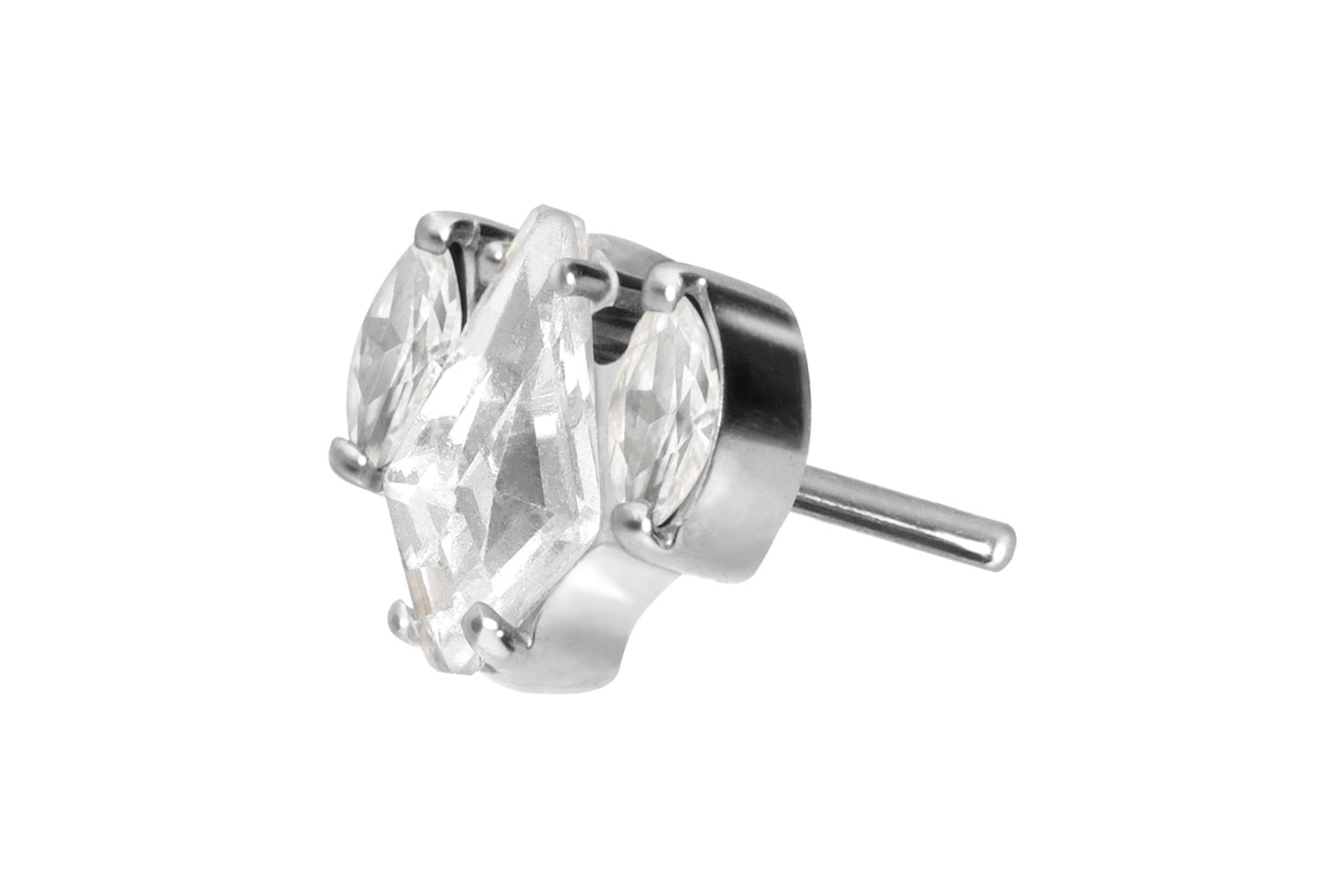 Titanium attachment with push pin CRYSTAL SHIELD + CRYSTAL OVALS