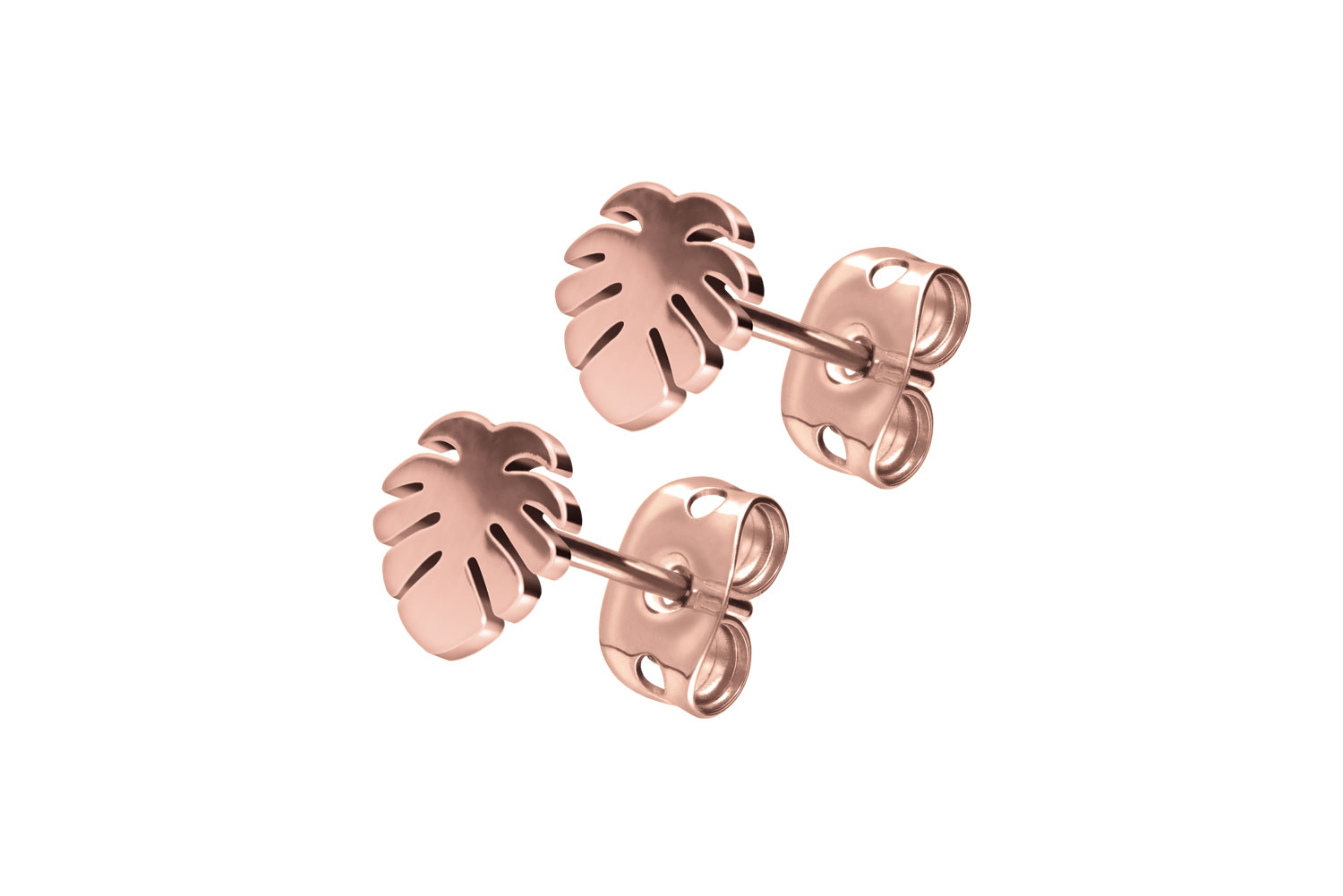 Titan Ohrstecker PALMENBLATT