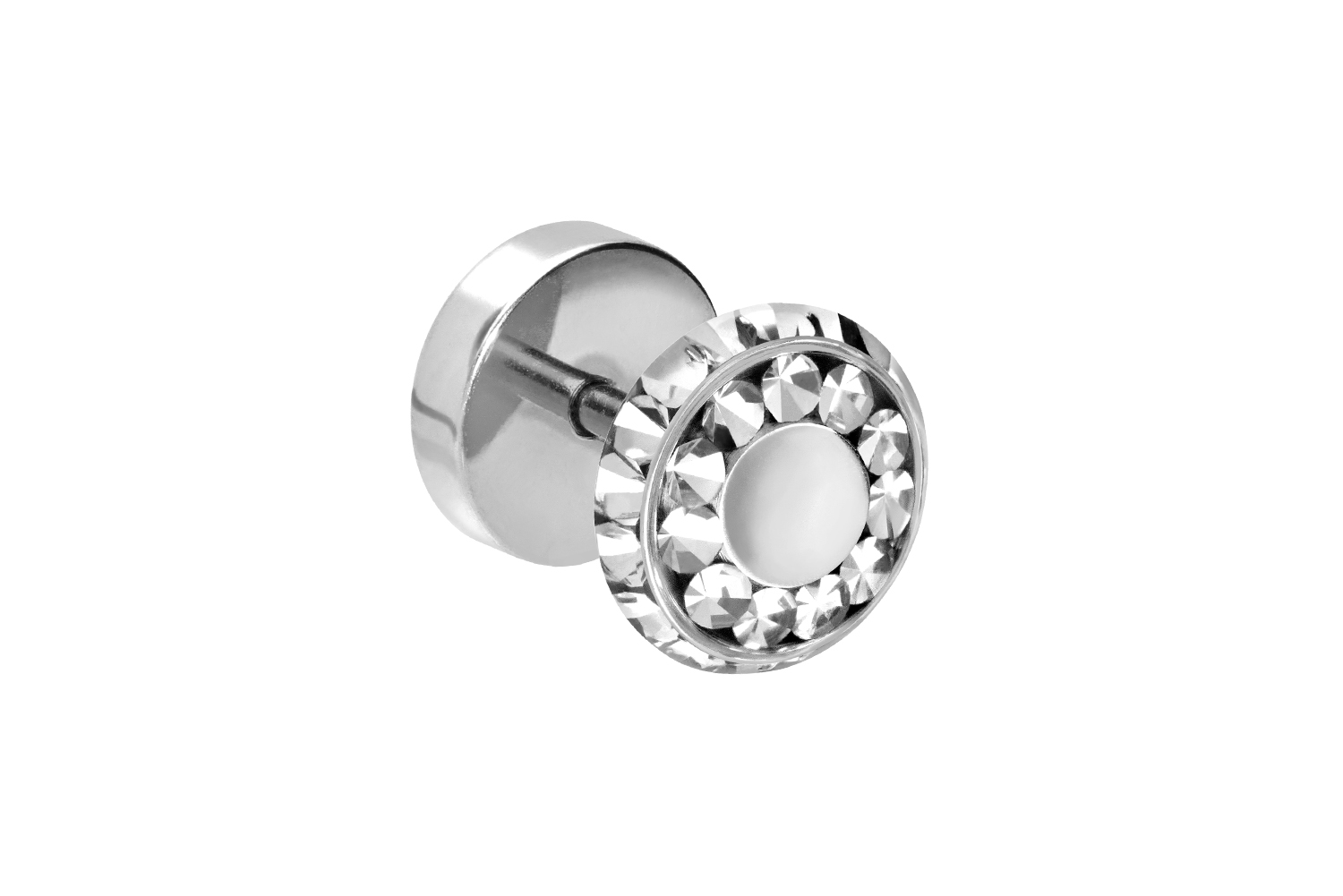 Chirurgenstahl Fake Plug KRISTALLE + EPOXY Chirurgenstahl Fake Plug KRISTALLE + EPOXY