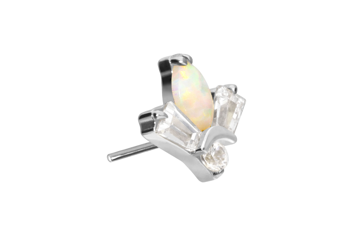 Titanium attachment with push pin LOTUS BLOSSOM