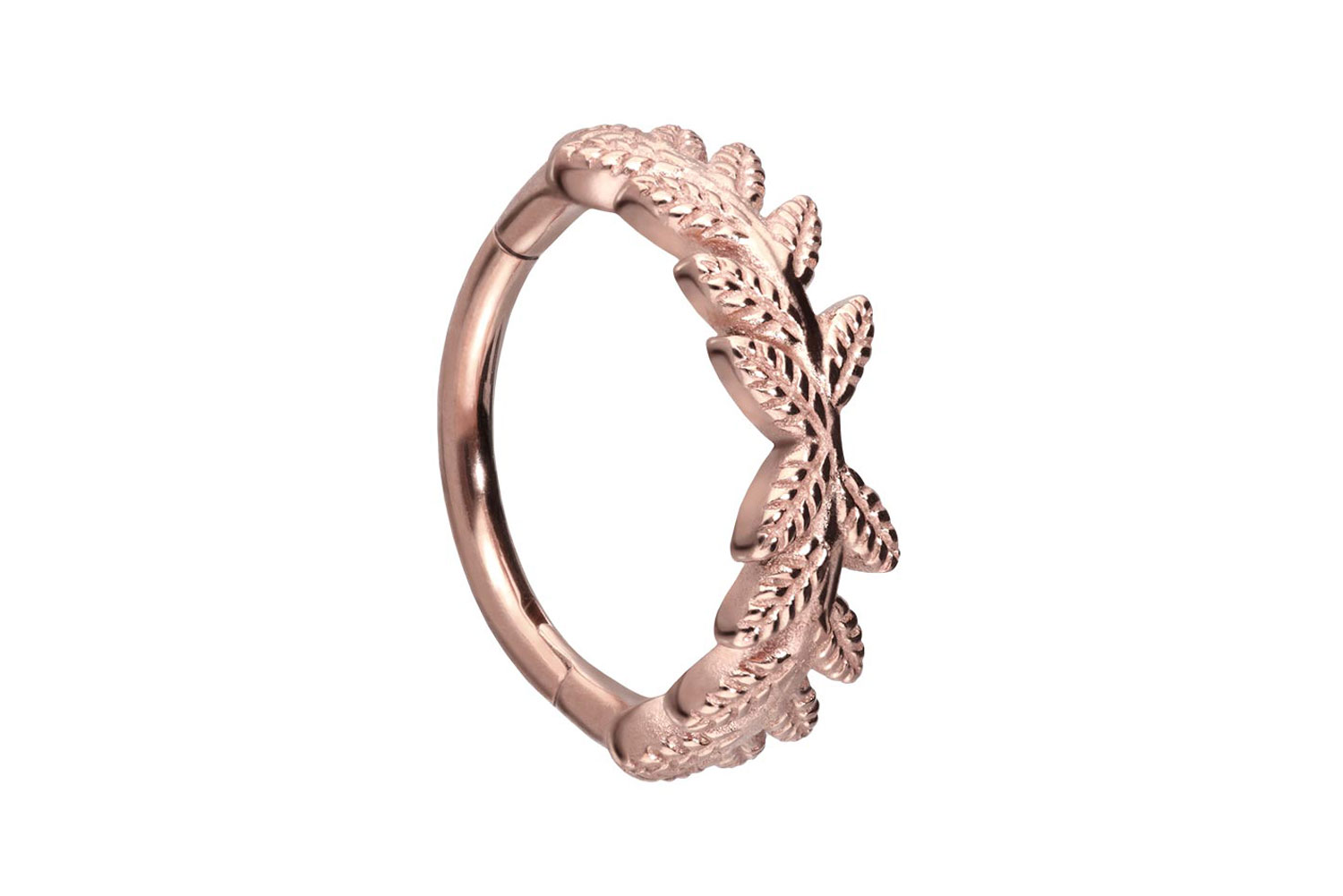 Chirurgenstahl Segmentring Clicker BLÄTTERKRANZ