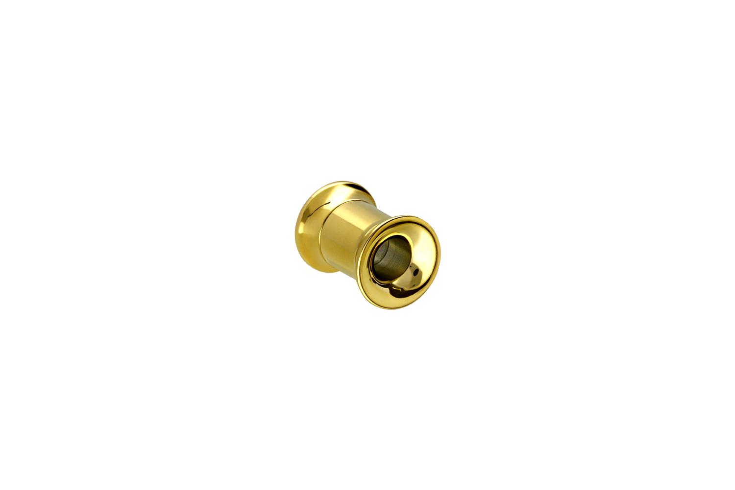 Surgical steel double flared tunnel