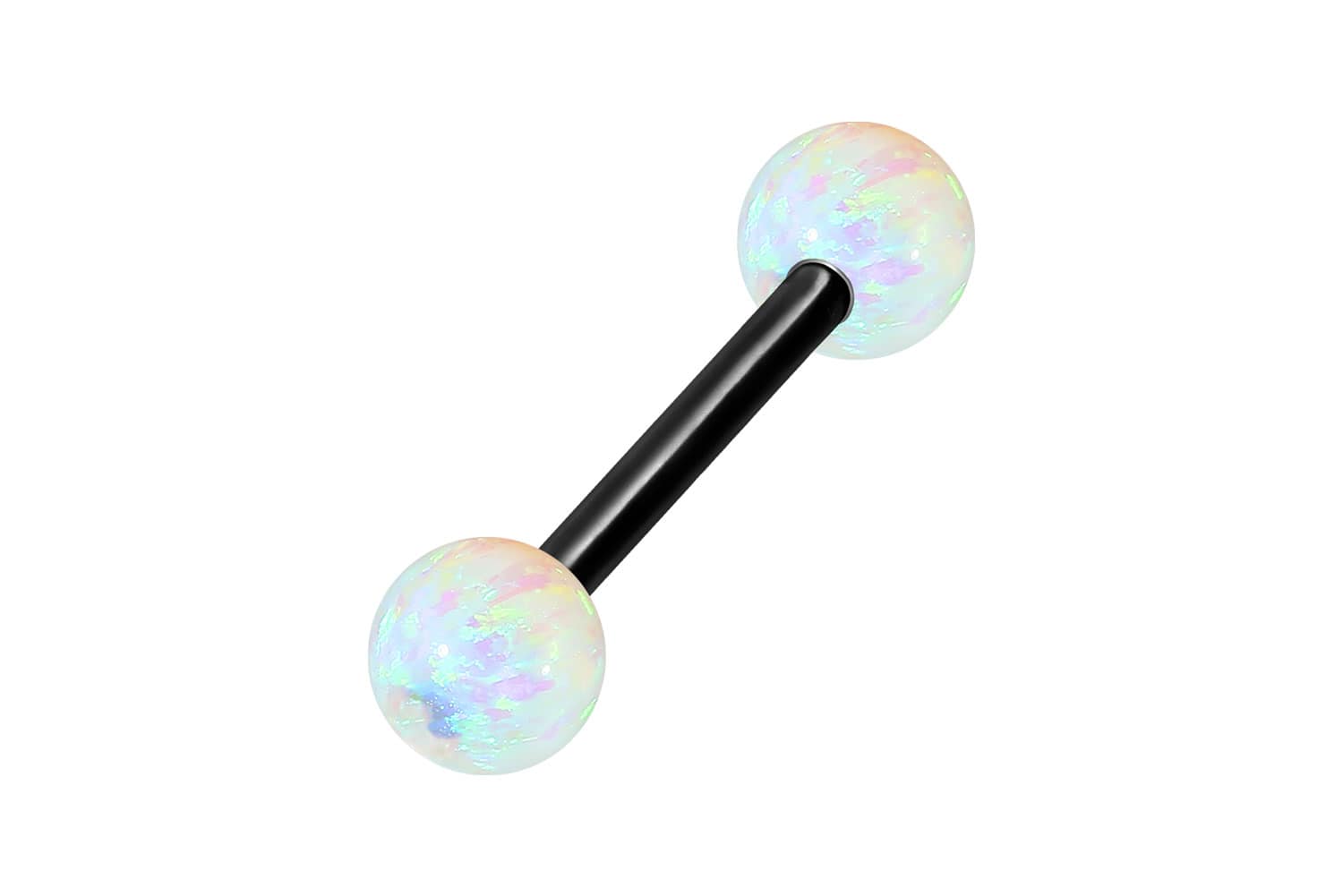Titanium barbell SYNTHETIC OPALS
