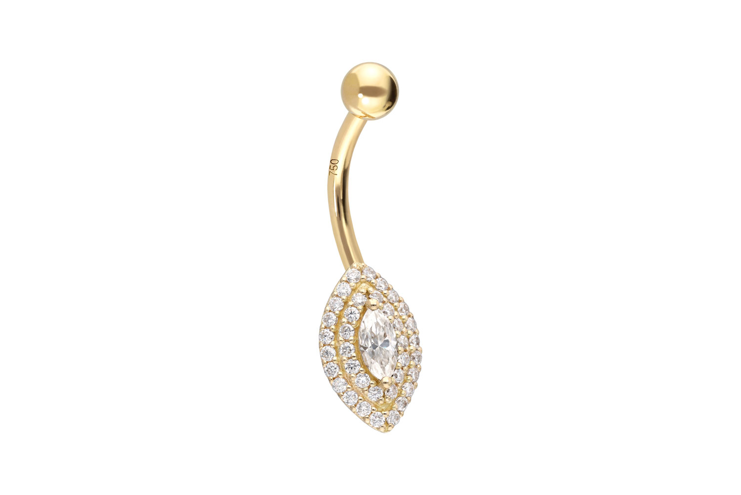 14/18 carat gold bananabell SET MOISSANITES