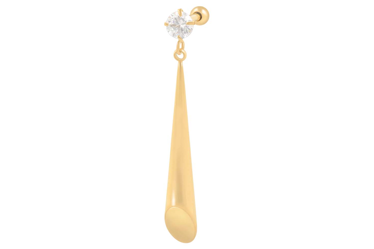 Surgical steel ear piercing CRYSTAL + CONE ++SALE++