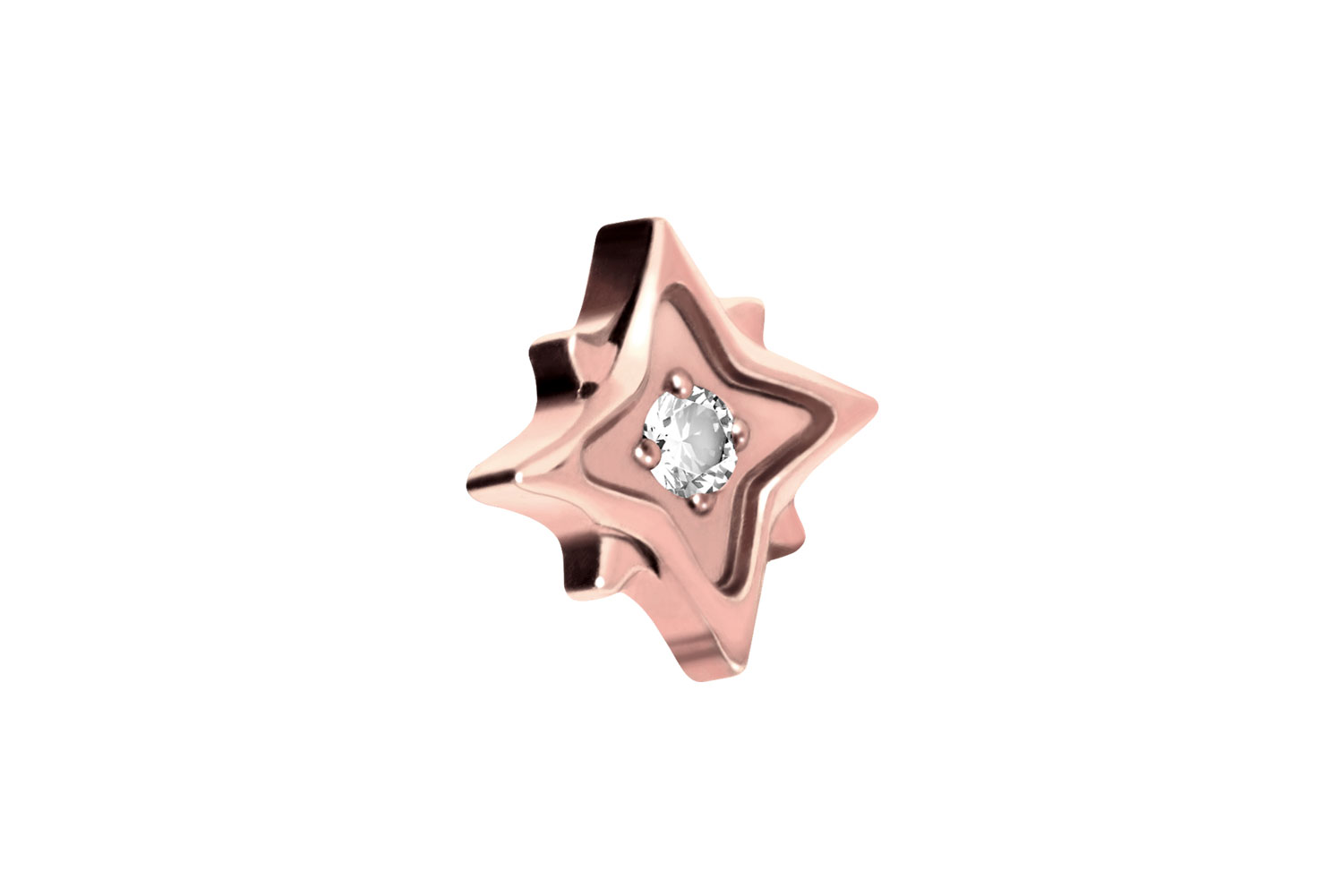 Titanium screw-in attachment with external thread STAR + CRYSTAL ++SALE++