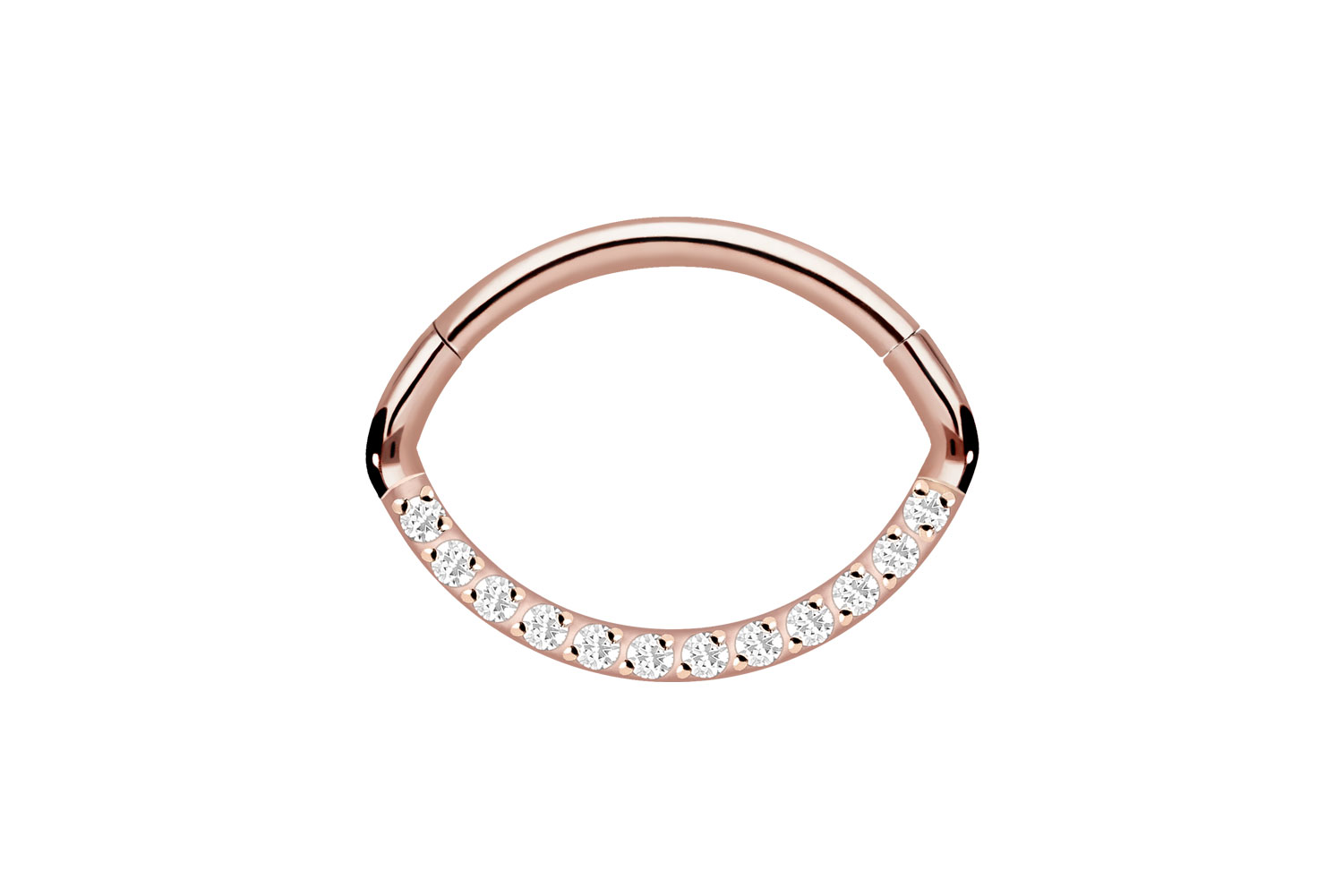 Titan Segmentring Clicker OVAL + EINGEFASSTE KRISTALLE