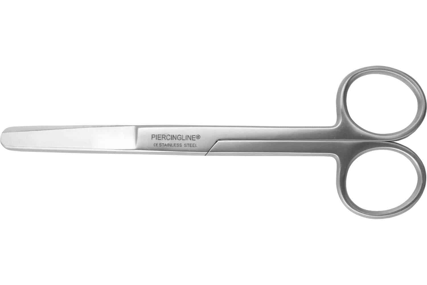 Stainless steel scissors with two flattened sides