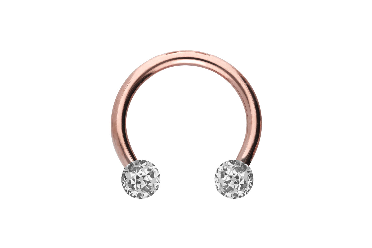 Surgical steel circular barbell EPOXY BALLS
