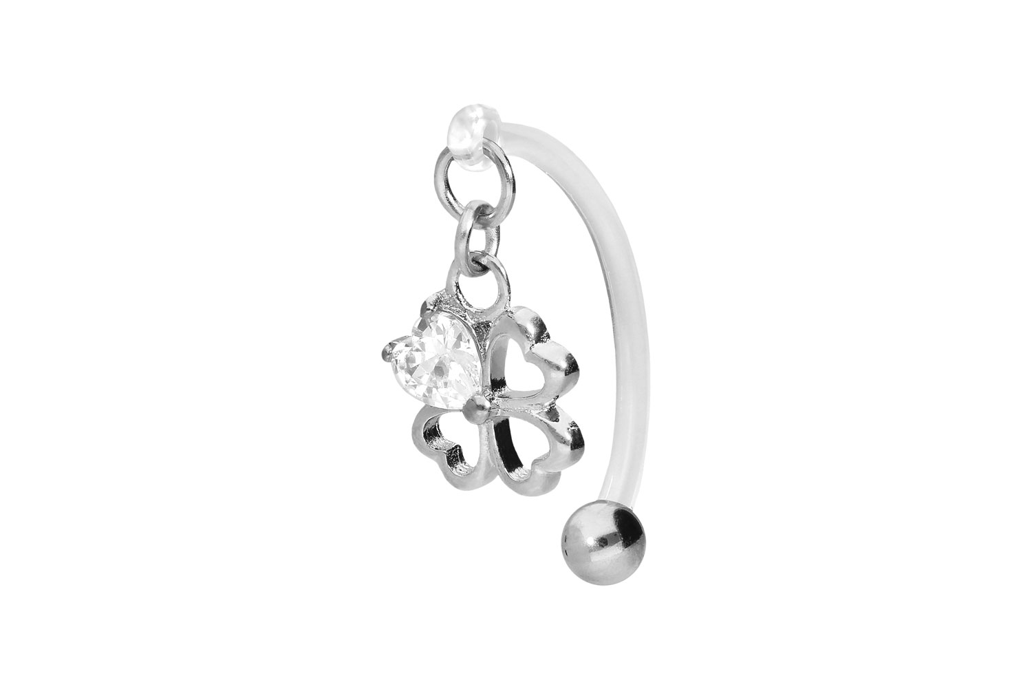 PMFK bananabell with surgical steel design SHAMROCK + CRYSTAL ++SALE++