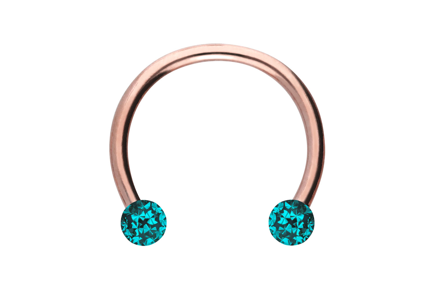 Surgical steel circular barbell EPOXY BALLS