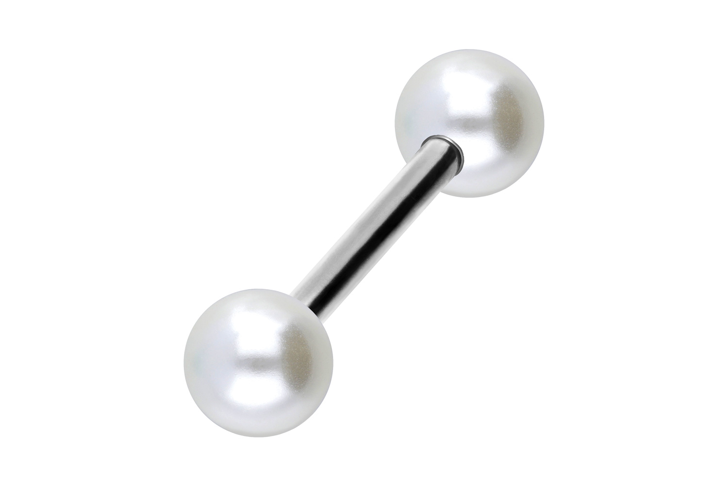 Surgical steel barbell SYNTHETIC PEARLS