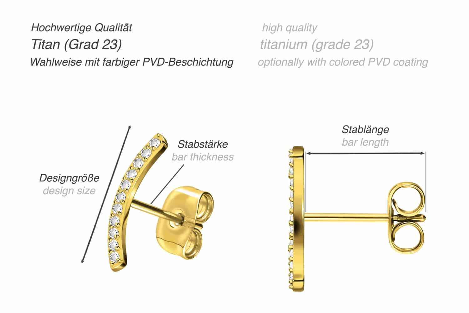 Titan Ohrstecker KRISTALLBOGEN