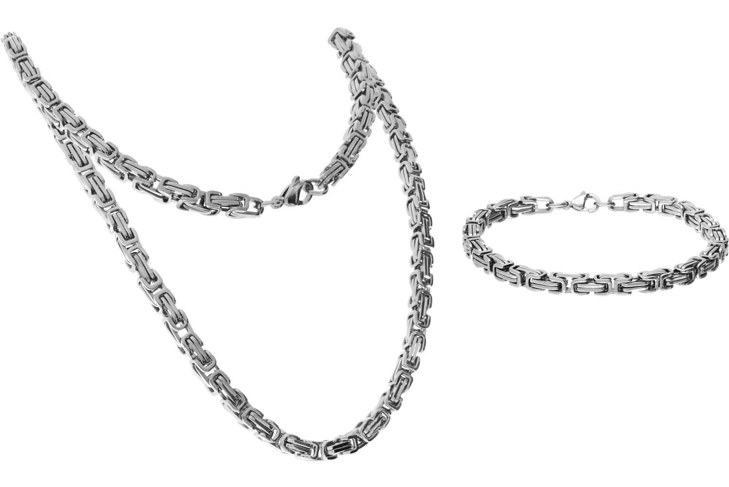 SET Surgical steel king chain + king bracelet