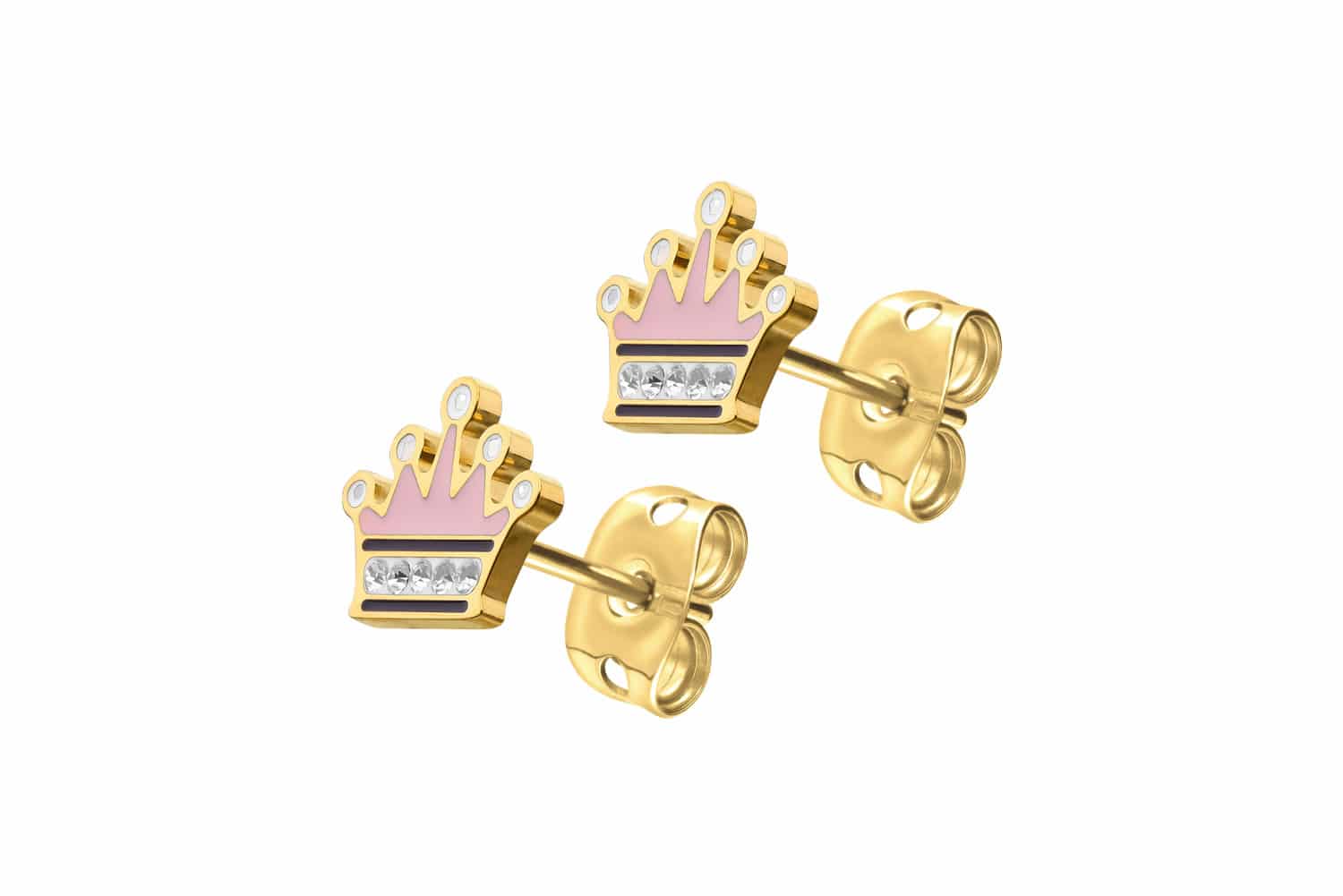 Titanium ear studs CROWN