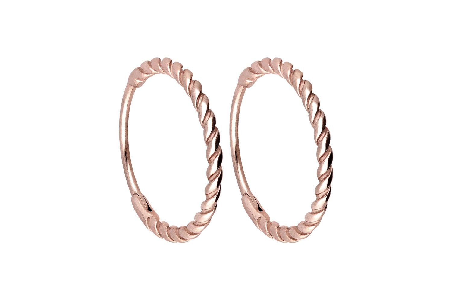 Chirurgenstahl Ohrclicker Creolen GEDREHT